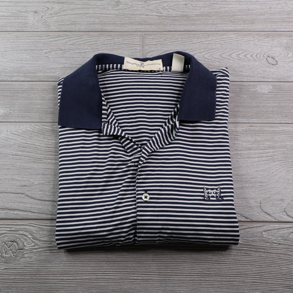 Fairway & Greene NGLA National Golf Links of America Polo Mens XL Navy Stripe